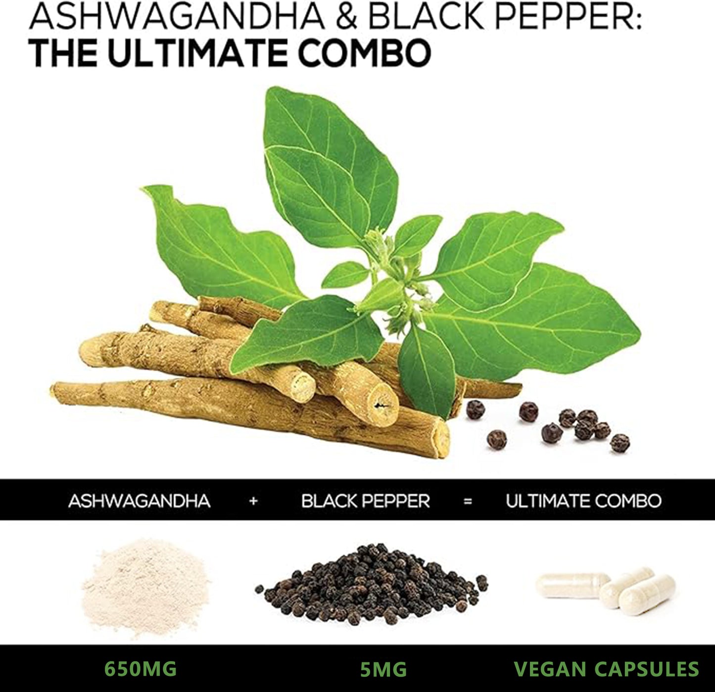 Ashwagandha Supplements Capsules (Vegan)