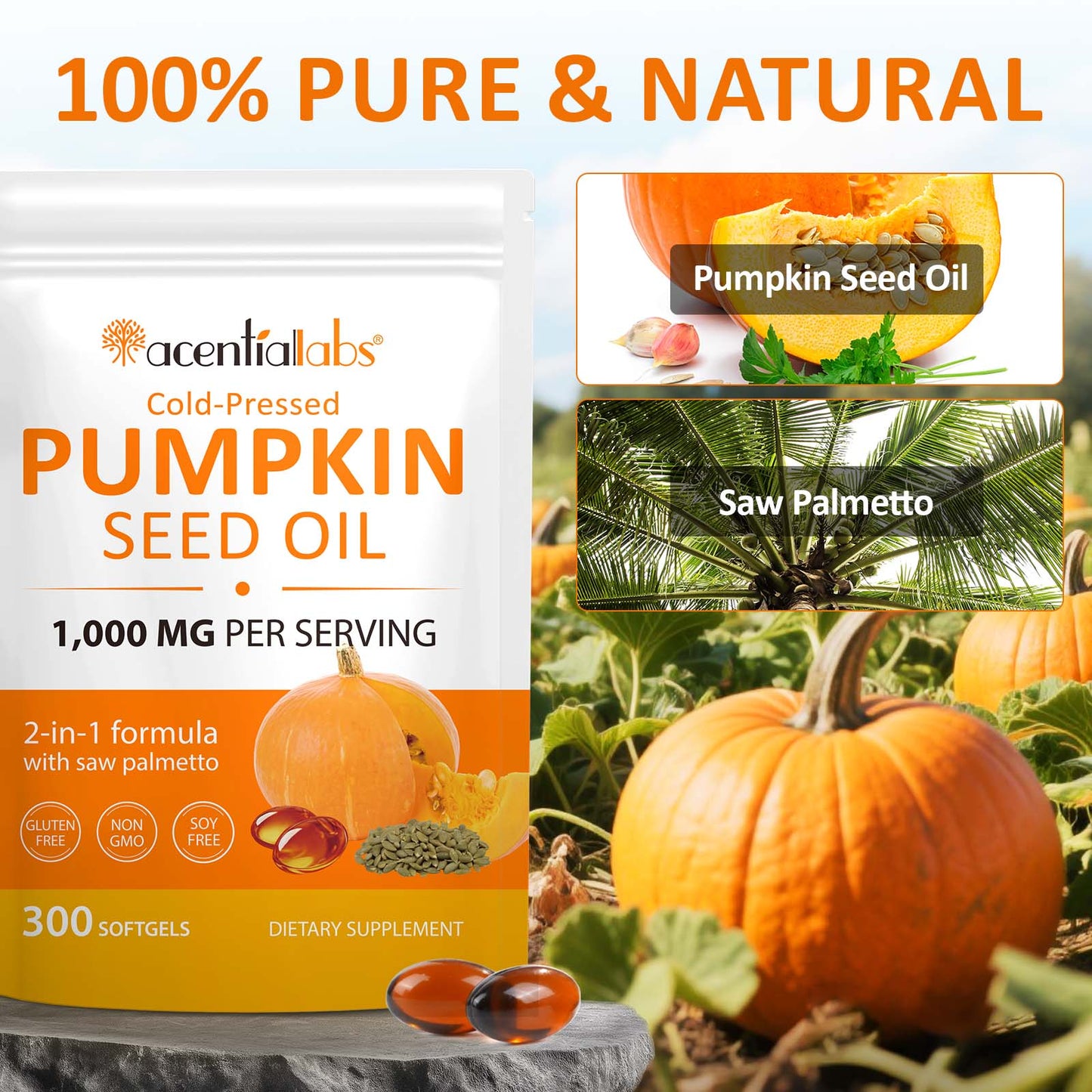 Organic Pumpkin Seed Oil Softgels™