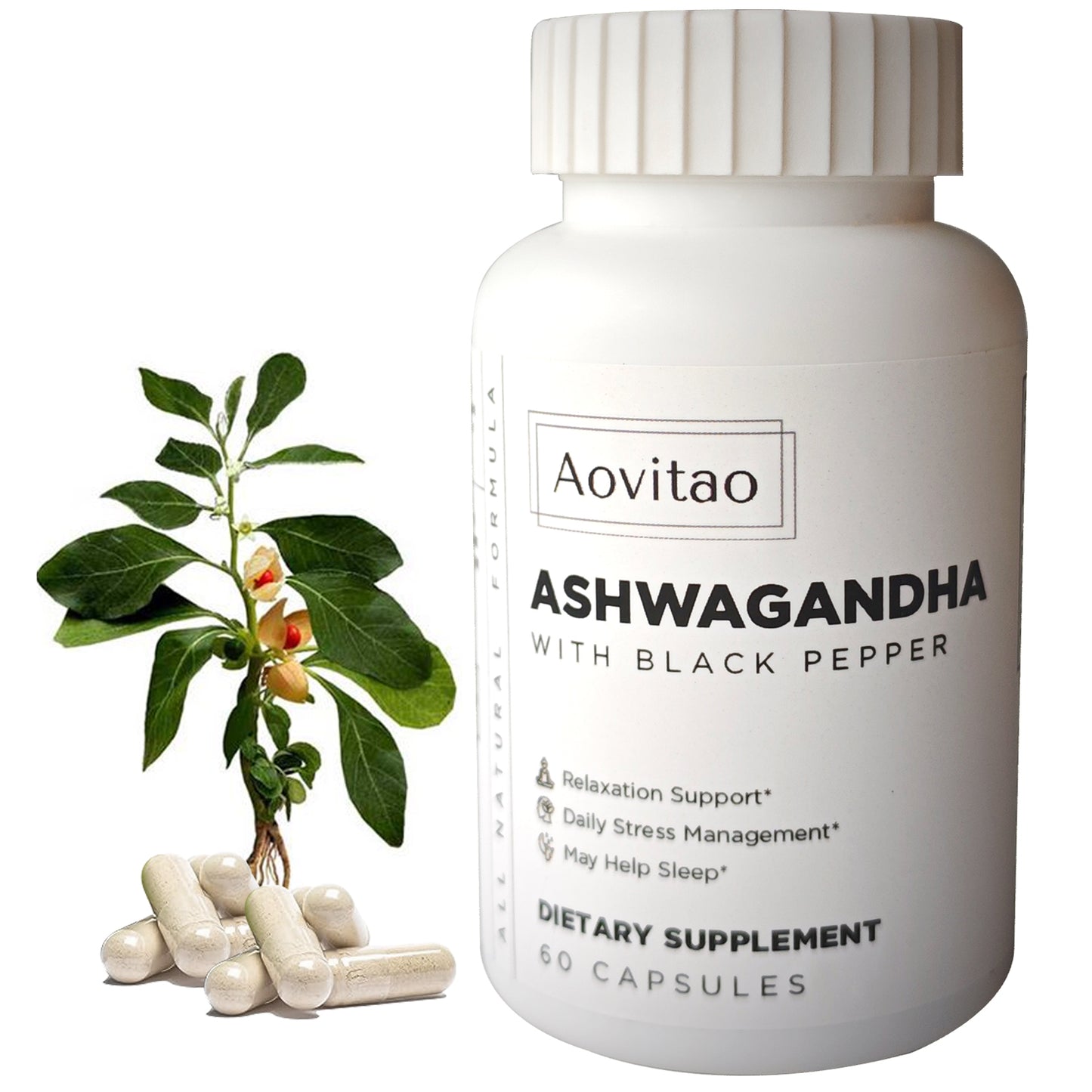 Ashwagandha Supplements Capsules (Vegan)