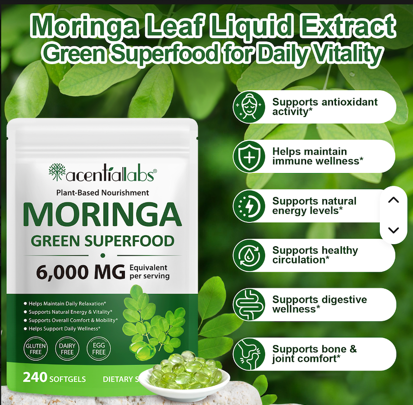 Pure Moringa Leaf Softgels Capsules