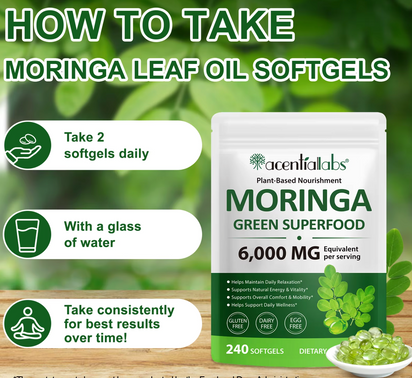Pure Moringa Leaf Softgels Capsules