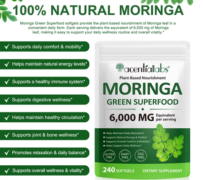Pure Moringa Leaf Softgels Capsules